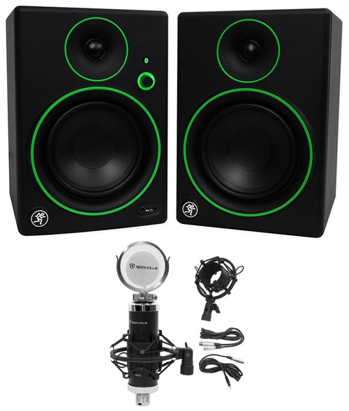 Pair Mackie CR5BT 5" Studio Monitors/Computer Speakers w/Bluetooth+Condenser Mic
