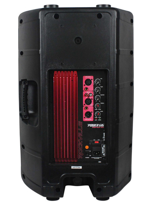 2 Rockville Titan 15 15 2000w Active DJ PA  Altavoces/Bluetooth/DSP+Soportes + Cables