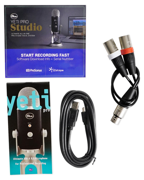 Blue Yeti Pro Studio Usb Recording Microphone Boom Arm Shockmount Pop Filter Rockville Audio