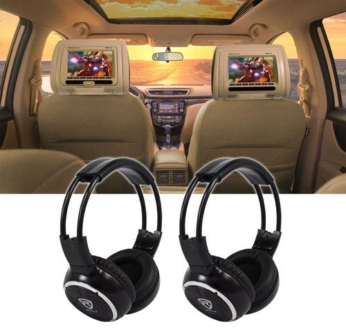 Rockville RDP711-BG 7" Inch Beige Car Headrest Monitors w/DVD/HDMI+Headphones