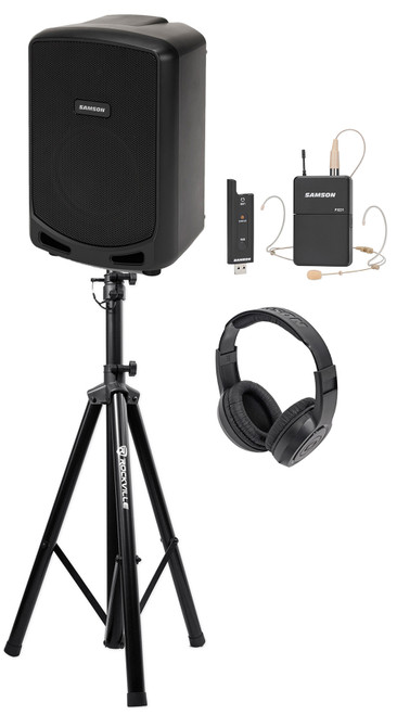 Samson Expedition Escape+ Speaker w/Bluetooth+Wireless Headset Mic for Speeches