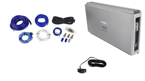 SSL EVO5000.1 5000 Watt Class D 1-Ohm Mono Car Audio Amplifier+Amp Kit+Remote