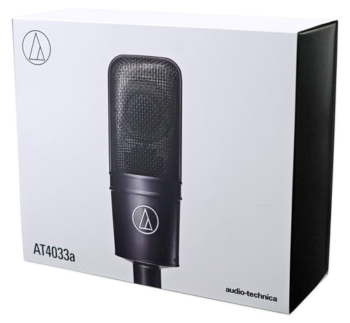 Audio Technica AT4033A Condenser Mic+Case+Headphones+Shield+Boom+