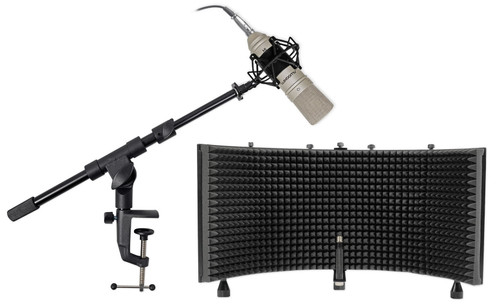 CAD Audio MixDown X1 Studio Condenser Microphone Mic+ShockMount+ Stand+Iso Shield