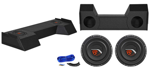 2) 10" 4-Ohm Subwoofers+Sealed Downfire Sub Box For 2019-2020 Dodge Ram Crew Cab