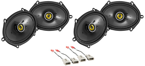 Front+Rear Kicker 6x8" Speaker Replacement Kit For 1994-1997 Ford Ranger