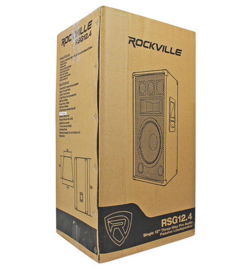 2)Rockville RSG12 12 3Way 1000 Watt 8Ohm Passive DJ PA Speaker +