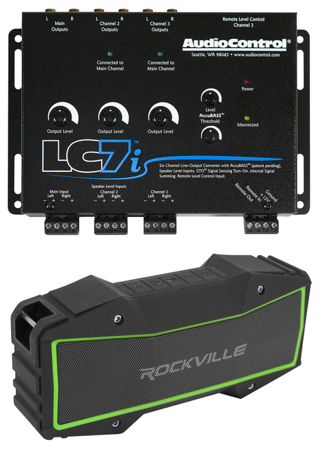 AudioControl LC7i Active Hi/Lo Converter+DSP Bass Processor+Bluetooth Speaker