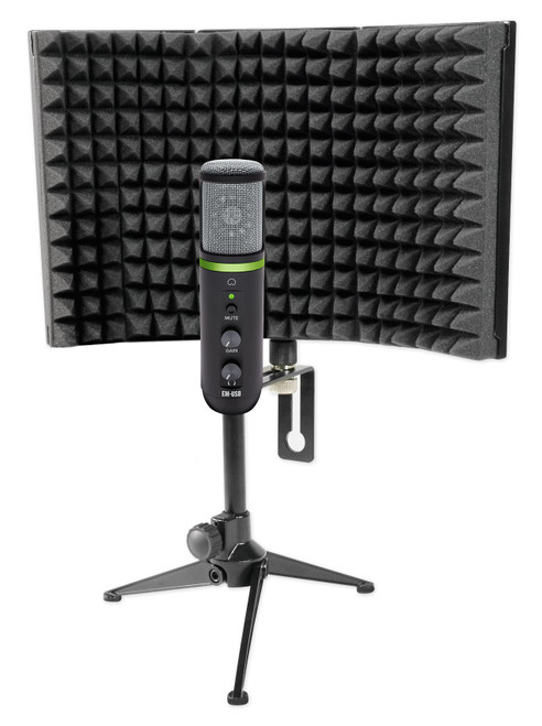 Mackie EM-USB USB Microphone w/Recording Interface+Headphone Out+Vocal Shield