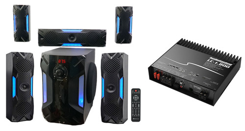 AudioControl LC-1.800 800w Mono Amplifier Amp Bass Processor+Home Theater System