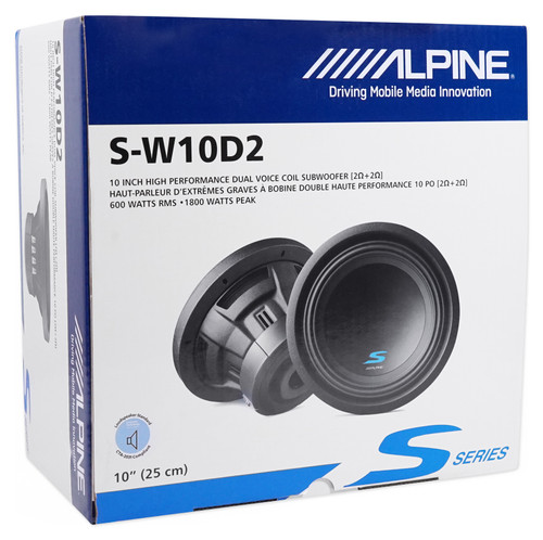 (2) ALPINE S-W10D2 10