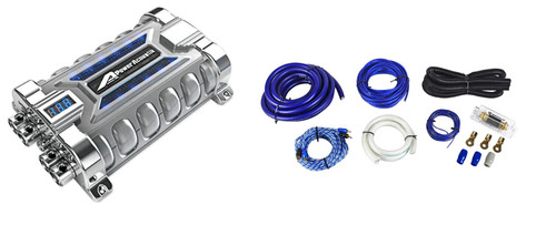 POWER ACOUSTIK 30 FARAD CAR DIGITAL CAPACITOR+WIRE KIT