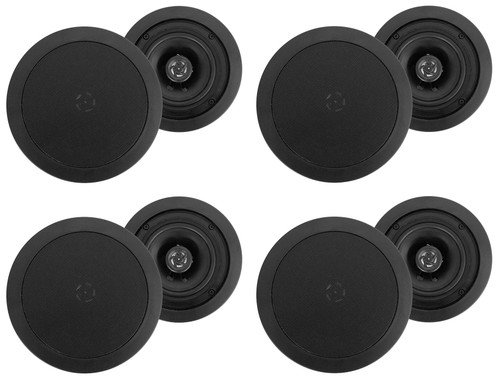 (8) Rockville HC55 5.25" 300 Watt Black In-Ceiling Home Theater Speakers 8 Ohm