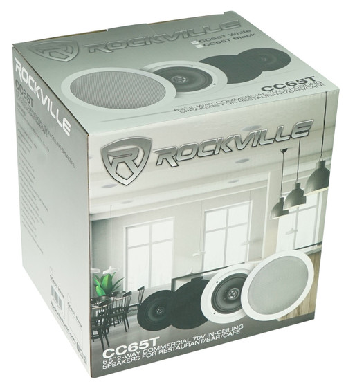Ceiling Speaker Rockville CC65T 70V S (8-Pack) White