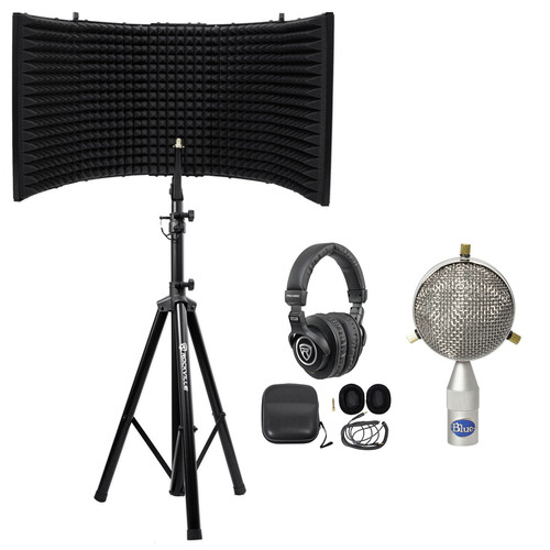 Blue Microphone Cardioid Perspex Sphere B4 Capsule+Iso Shield+Stand+Headphones