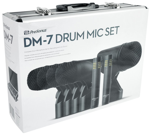 PRESONUS DM-7 Seven-Piece Drum Microphone Kit 7 Drum Mics w