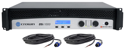 Crown DSI-1000 2-Channel Power Amplifier Cinema Amp 700 Watt Stereo+Speaker Wire