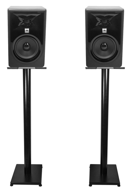 Pair JBL 306P MkII 6" Powered Studio Monitor Monitoring Speakers+37" Stands