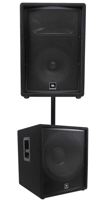 JBL JRX212 1,000 Watt 12" 2-Way DJ P/A Speaker+18" 1,400w Subwoofer Pro Sub