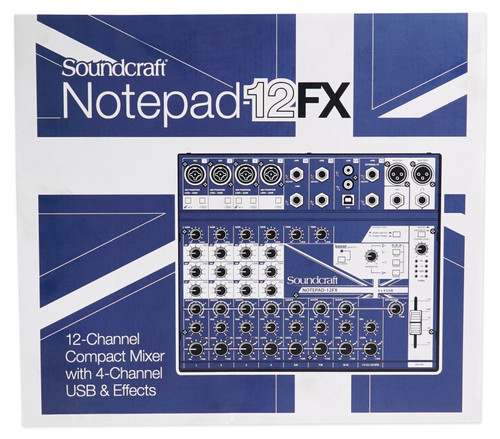 Soundcraft Notepad-12FX 12-Channel Analog Mixer w/ USB I/O+Phantom