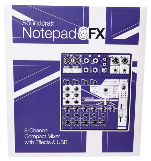 配信機器・PA機器・レコーディング機器 Soundcraft notepad-12fx Soundcraft Notepad-8FX 8-Ch. Live Sound/Recording Mixer w