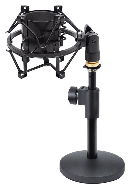 Samson MD2 Weighted Adjustable Desktop Podcast Podcasting Mic Stand+Shockmount