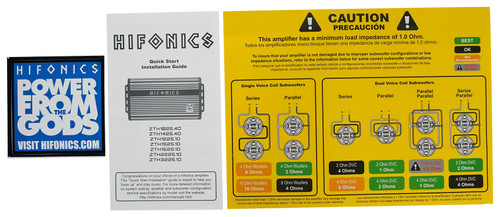 Hifonics ZTH-1225.1D Zeus 1200w Mono Class D Compact Car Audio