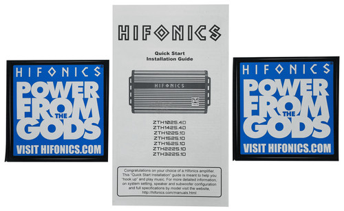 Hifonics ZTH-1425.4D Zeus 1400 Watt 4 Channel Class D Car Amplifier + Amp  Kit