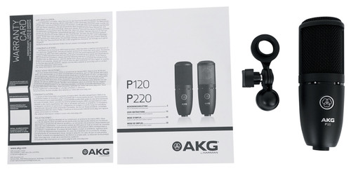 AKG P120 Studio Condenser Recording/Live Streaming Microphone +