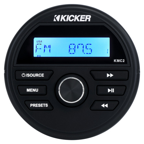 KICKER KMC2 Gauge Hole Digital Media Receiver w/Bluetooth/USB For Boat/ATV/UTV