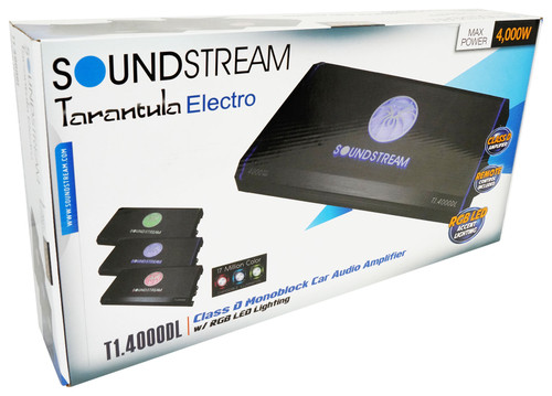 Soundstream T1.4000DL 4000 Watt Car Audio Class-D 1-Ohm Mono