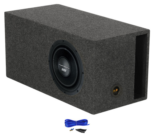 Power Acoustik BAMF-122 12" 3500w Car Audio Subwoofer+Vented Sub Box Enclosure