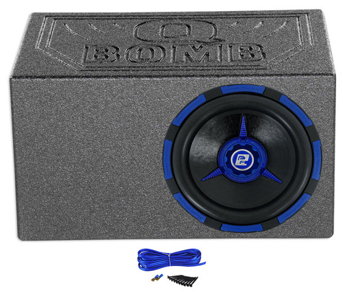 Power Acoustik MOFO-102X 10" 2400w Car Audio Subwoofer+Vented Sub Box Enclosure