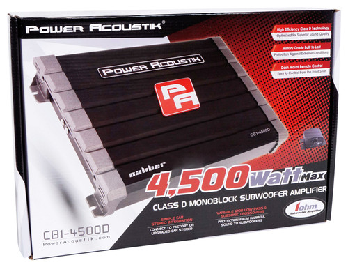 Power Acoustik CB1-4500D 4500w Mono Class D Car Audio 1-Ohm