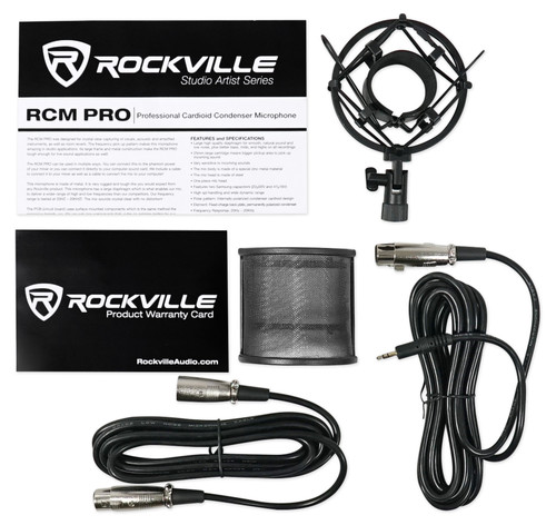 Rockville 4-Person Podcast Podcasting Kit w/USB Mixer/Interface+