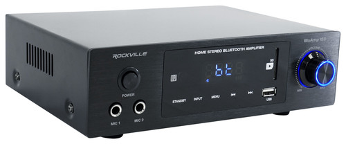 Rockville BLUAMP 150 Stereo Bluetooth Amplifier Receiver+2) Black