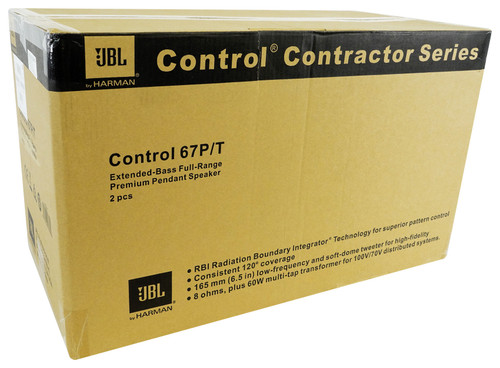 JBL control 60series C65P/T 2個 JBL Control 65P/T | Compact Full-Range Pendant Speaker