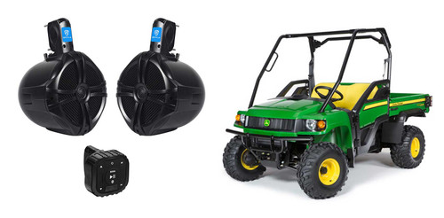 8" 300w Waterproof Tower Speakers+Bluetooth Control For John Deere Gator XUV/RSX