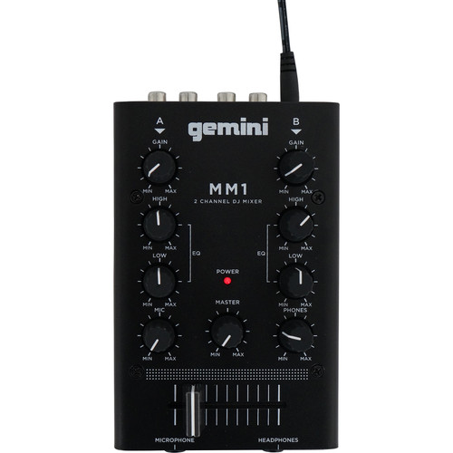 Gemini MM1 Pro Audio Pocket-Sized 2-Channel DJ Mixer w/ 2