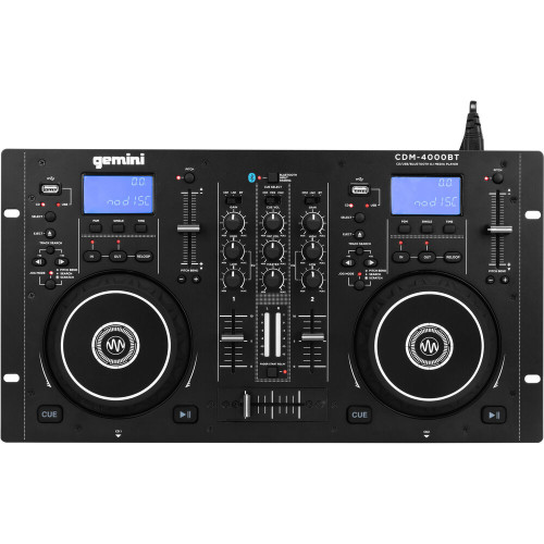 Gemini CDM-4000BT Dual DJ CD/USB Media Player/Mixer+Portable Bluetooth  Speaker