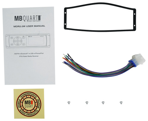 MB QUART MDR2.0W Marine Boat AM/FM Bluetooth Receiver+Rockville Tower ...