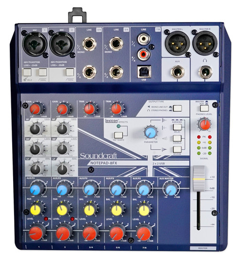 Soundcraft Notepad-8FX 8-Channel USB Mixer Podcasting