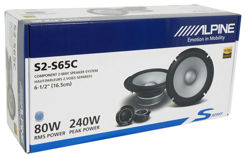 Pair Alpine S2-S65C 80w RMS 6.5 Pair Alpine S2-S65C 80w RMS 6.5