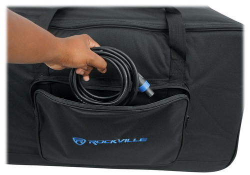 15 Inch Subwoofer 2 Rockville SB15 V2 Rolling Travel Bag W/Wheels