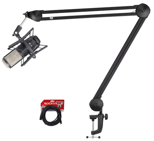 AKG P420 Studio Condenser Recording Podcasting Microphone+Warm Audio Boom Arm