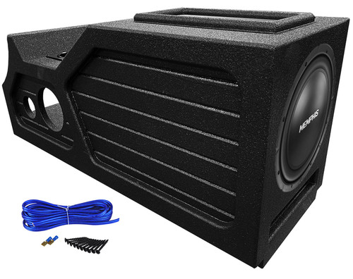 Memphis 12" Subwoofer+Center Console Sub Box Enclosure For 2007-2013 Chevy/GM