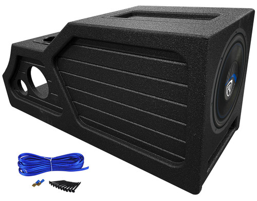 Rockville 12" Subwoofer+Center Console Sub Box For 2014-2018 Chevy/GM Crew Cab
