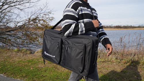 Rockville DC27 Padded DJ Controller/Mobile Producer Bag Backpack