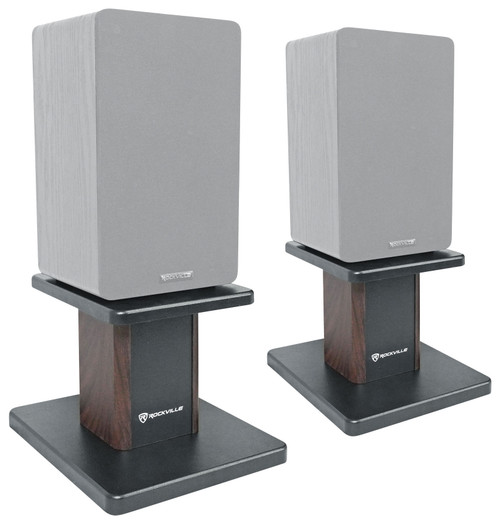 Rockville RHT8B 8in Desktop Speaker Stands, 66lb Zimbabwe