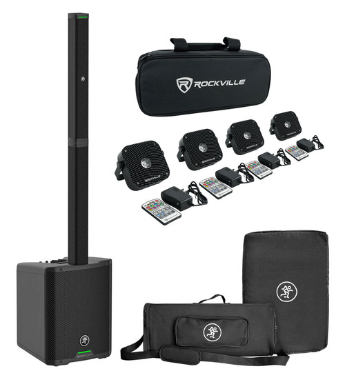 Mackie SRM-Flex 1300w Portable Line Array DJ Speaker PA System w/Sub+Bag+Lights